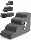 GentleStride 4-Step Adjustable Dog Stairs | Safe & Comfortable Bed Access