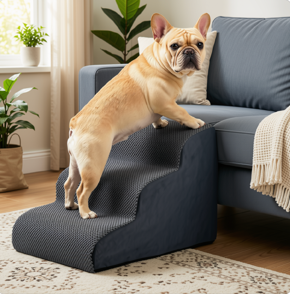 GentleStride Dog Ramp — 3-Step Waterproof Ramp for Dogs